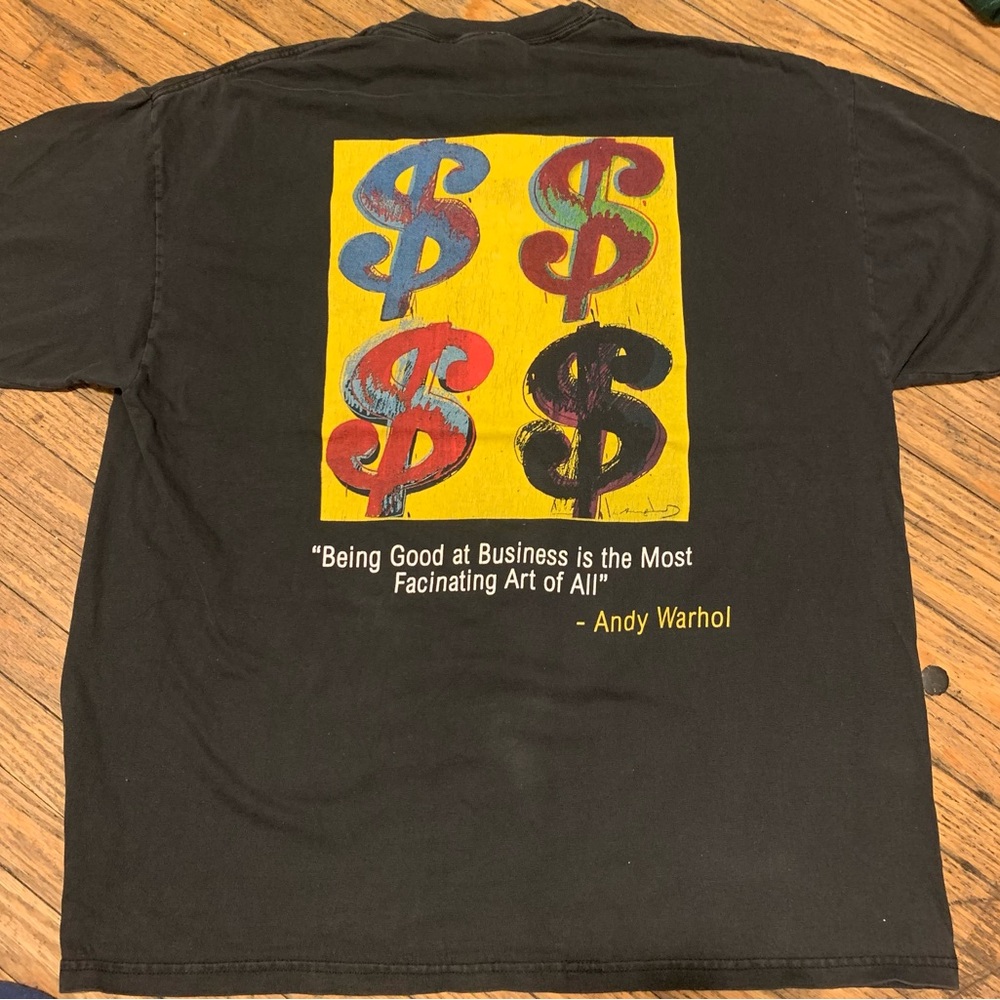 Black Andy Warhol Graphic T-Shirt